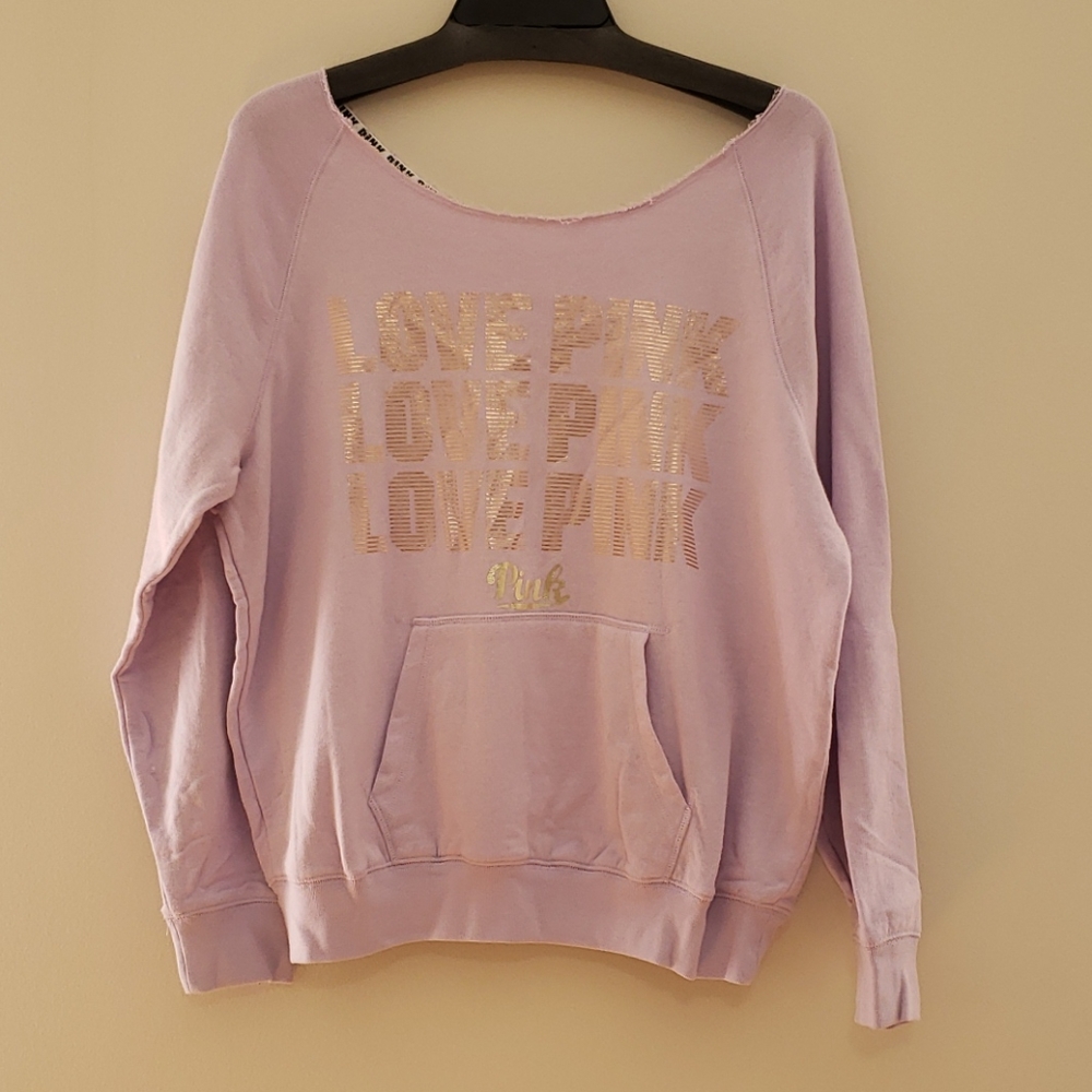 PINK off the shoulder sweatshirt